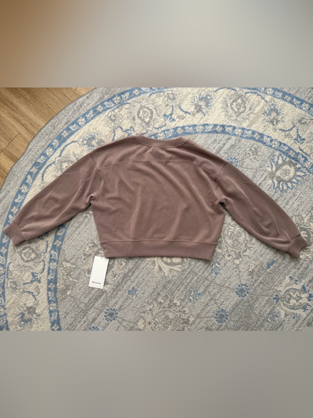 Lululemon Softstreme Perfectly Oversized Cropped Crew Taupetastic (NWT) - Picture 5 of 9